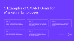 smart goals examples for work